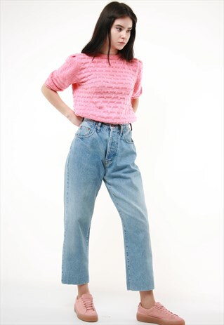 90S VINTAGE VTG HIGH WAISTED MOMS JEANS BLUE DENIM 357