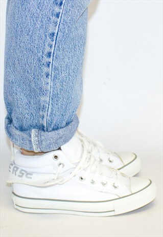 RETRO WHITE LEATHER TURN DOWN CONVERSE