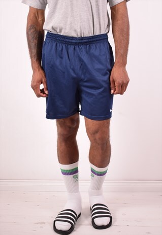NIKE MENS VINTAGE SHORTS MEDIUM BLUE 90S
