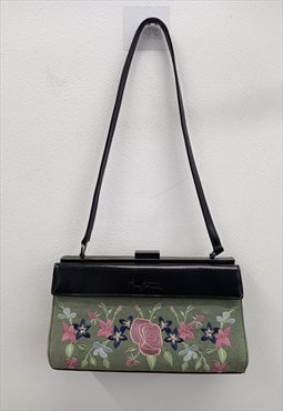 90's Vintage Mary McFadden Bag Khaki Multi Floral