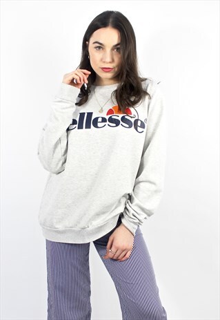 90'S RETRO GREY SPELL-OUT OVERSIZED SWEATSHIRT