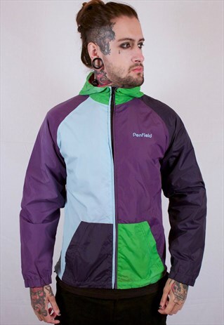 90'S PENFIELD COLOUR-BLOCK WINDBREAKER