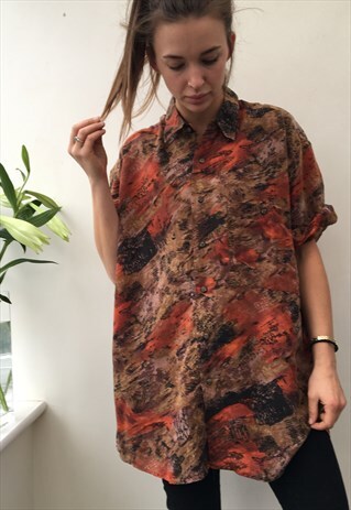 CRAZY PATTERN OVERSIZED RETRO VINTAGE UNISEX FESTIVAL SHIRT