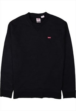 Vintage 90's Levi's Sweatshirt Sportswear Crew Neck Black