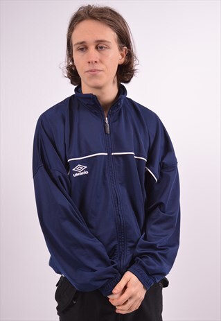VINATGE UMBRO TRACKSUIT TOP JACKET BLUE