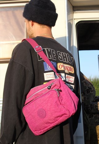 Y2K FUCHSIA PINK KIPLING CROSSBODY BAG (UNISEX)