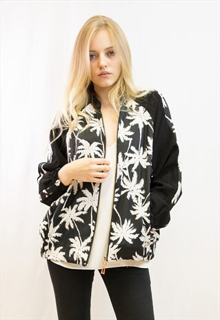 FLORAL PRINT BOMBER JACKET (MULTI FLORAL)