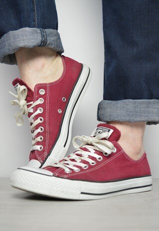 VINTAGE 90S CONVERSE BURGUNDY OX SHOES GRUNGE PREPPY