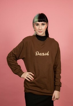 Reworked vintage brown triple stitched DAZED sweatshirt