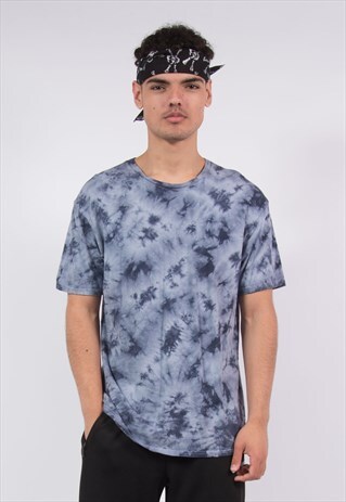 VINTAGE BLUE & GREY TIE DYE T-SHIRT