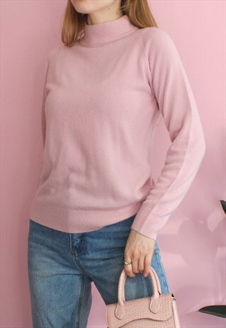 BABY PINK HIGH NECK JUMPER