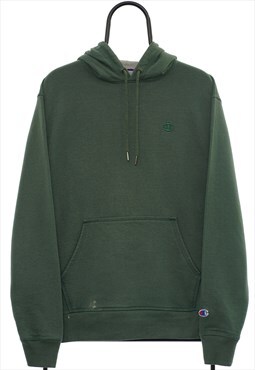 Vintage Champion Logo Green Hoodie Mens