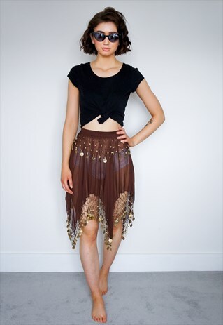 BROWN BEACH SKIRT