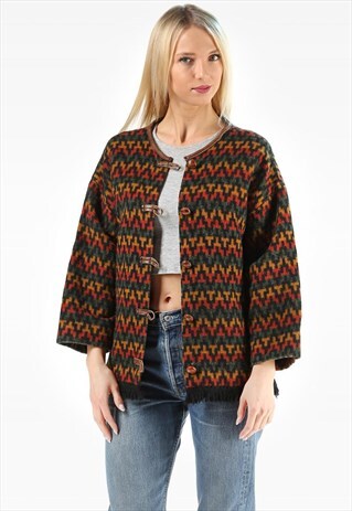 AZTEC BLANKET COAT VINTAGE BOHO