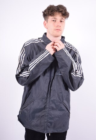 adidas rain jacket blue