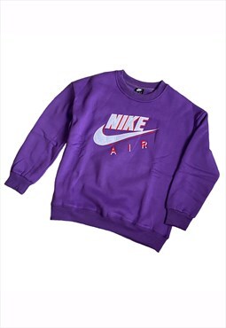 Purple Nike Spell Out sweatshirt