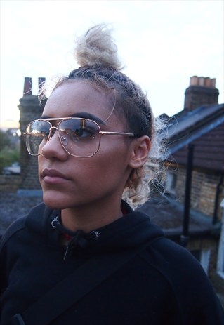 ROSE GOLD CLEAR LENS GLASSES