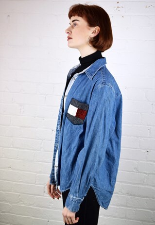 VINTAGE 90'S TOMMY HILFIGER DENIM SHIRT