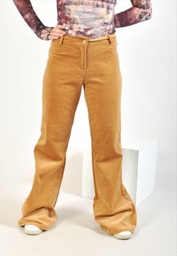 Vintage 00s brown corduroy flare trousers 