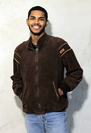 BROWN VINTAGE POP 84 CORDUROY PADDED JACKET A316