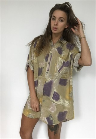 PATTERNED OVERSIZED RETRO VINTAGE UNISEX FESTIVAL SHIRT