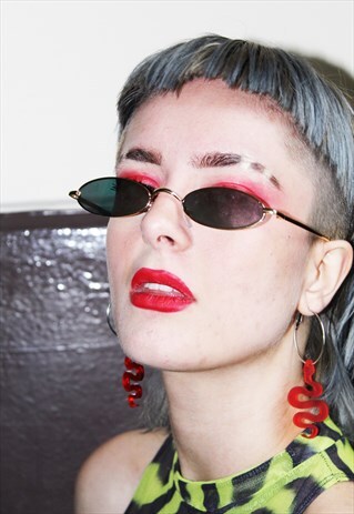 SLIMLINE PINK HOLOGRAPHIC SUNGLASSES