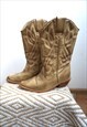 VINTAGE FAUX LEATHER COWBOY WESTERN BOOTS SHOES COWGIRL