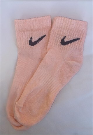 PASTEL ORANGE QUARTER CUSTOMISED NIKE SOCKS
