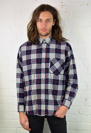 VINTAGE 90'S BRUSHED COTTON CHECKED SHIRT