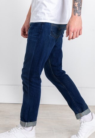 VINTAGE 80S LEVI'S "DARK WASH" DENIM SKINNY JEANS / 0214