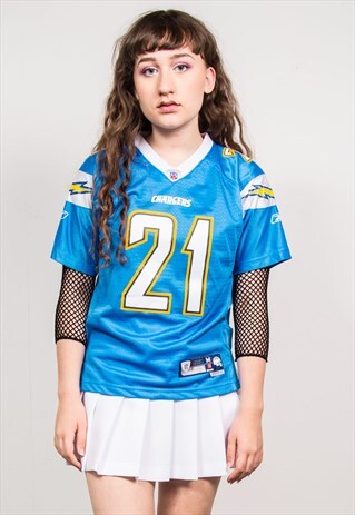REEBOK VINTAGE 90'S SAN DIEGO CHARGERS BLUE NFL JERSEY