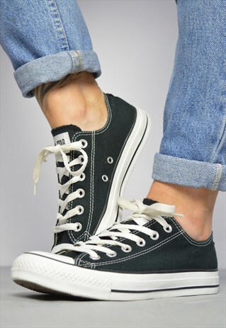 VINTAGE 90S CONVERSE BLACK OX SHOES TRAINERS PREPPY RETRO