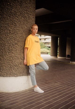 GOLD T-SHIRT WITH DBDNS LO-FI PHOTOCOPY GRAPHIC