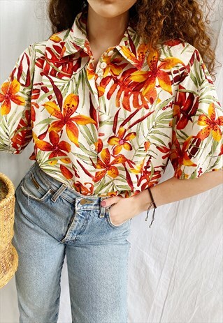 VINTAGE 90S LILY BOTANICA HAUTE BOHEME BLOUSE TOP BOHO