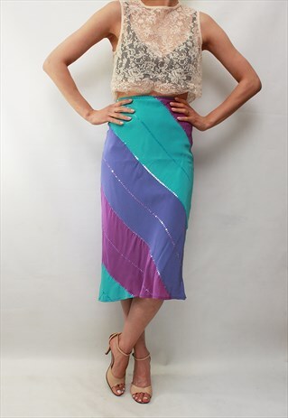 VINTAGE 90' UNIQUE COOL PASTEL SIREN OLDSCHOOL SKIRT