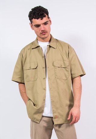 VINTAGE DICKIES BEIGE WORK SHIRT