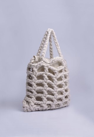 MAMA TOTE ALPACA WOOL BEIGE
