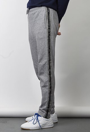 VINTAGE 90'S CHAMPION TAPED DARK GREY MARL JOGGERS