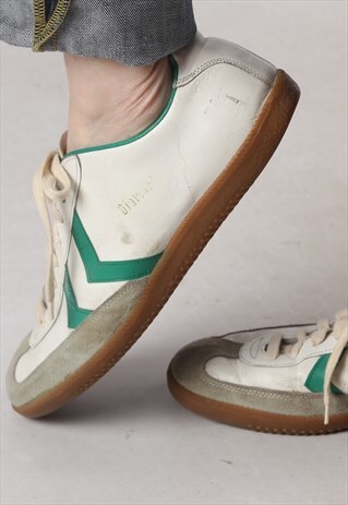 80'S HUMMEL DIAMANT TRAINERS UK 12 , WEST GERMANY RARE GMCE