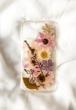 iPhone 12/ 12 Pro Dried Flower Phone Case/ Real Flowers