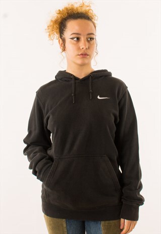 VINTAGE BLACK NIKE HOODIE PULLOVER