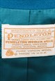 PENDLETON 90'S WOMEN'S M ELECTRIC BLUE WOOL BLAZER JACKET