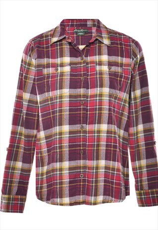 VINTAGE EDDIE BAUER CHECKED SHIRT - S
