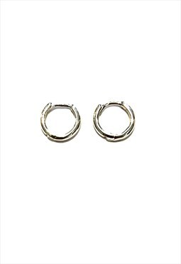 Silver Small Stainless steel hoop earrings