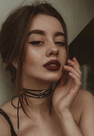 IMPERIAL BLACK PEARL MOON BOLO WRAP NECKLACE