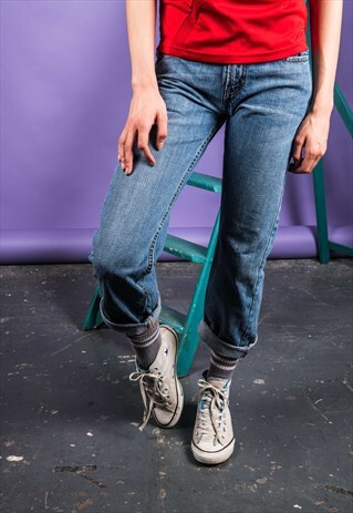 VINTAGE 1990S BLUE LEVI'S 569 MOM JEANS