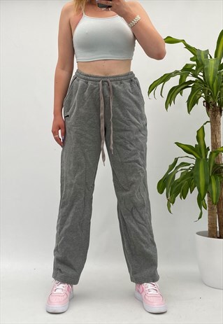 SOFT LIGHT GREY PUMA JOGGERS, DRAWSTRING WAIST