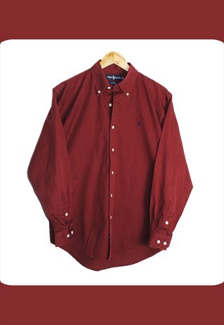 maroon ralph lauren shirt