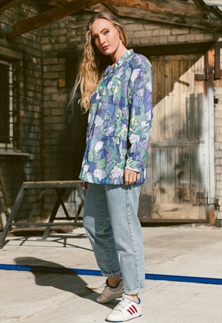 VINTAGE 90S PATTERNED WINDBREAKER JACKET