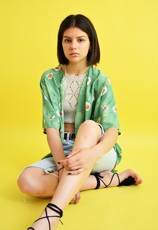 90'S RETRO FESTIVAL ABSTRACT CUSTOMIZED KIMONO JACKET TOP